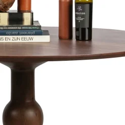 Sale Wohnen Runder Vintage Holztisch mit Säulenfuß - Estetica
