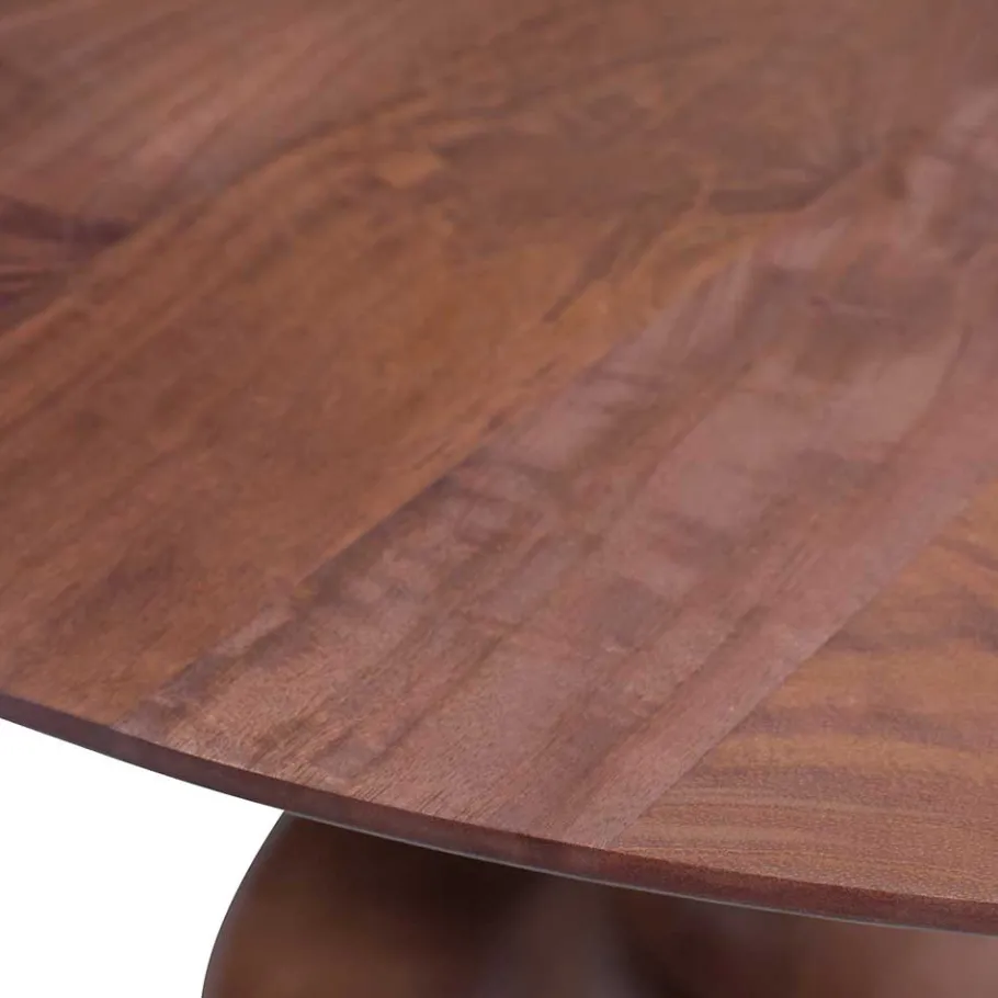 Sale Wohnen Runder Vintage Holztisch mit Säulenfuß - Estetica