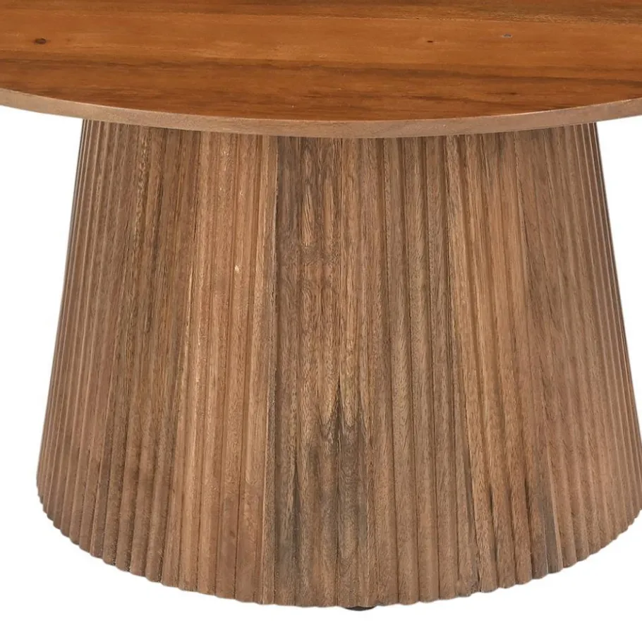 Wohnen Runder Wohnzimmertisch aus Mangoholz - Galadira
