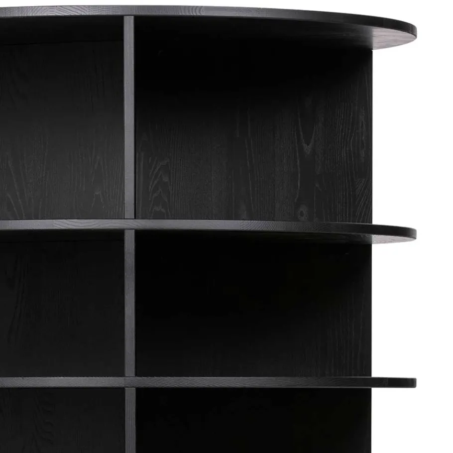 Sale Wohnen Rundes Standregal aus Esche Massivholz - Nircana