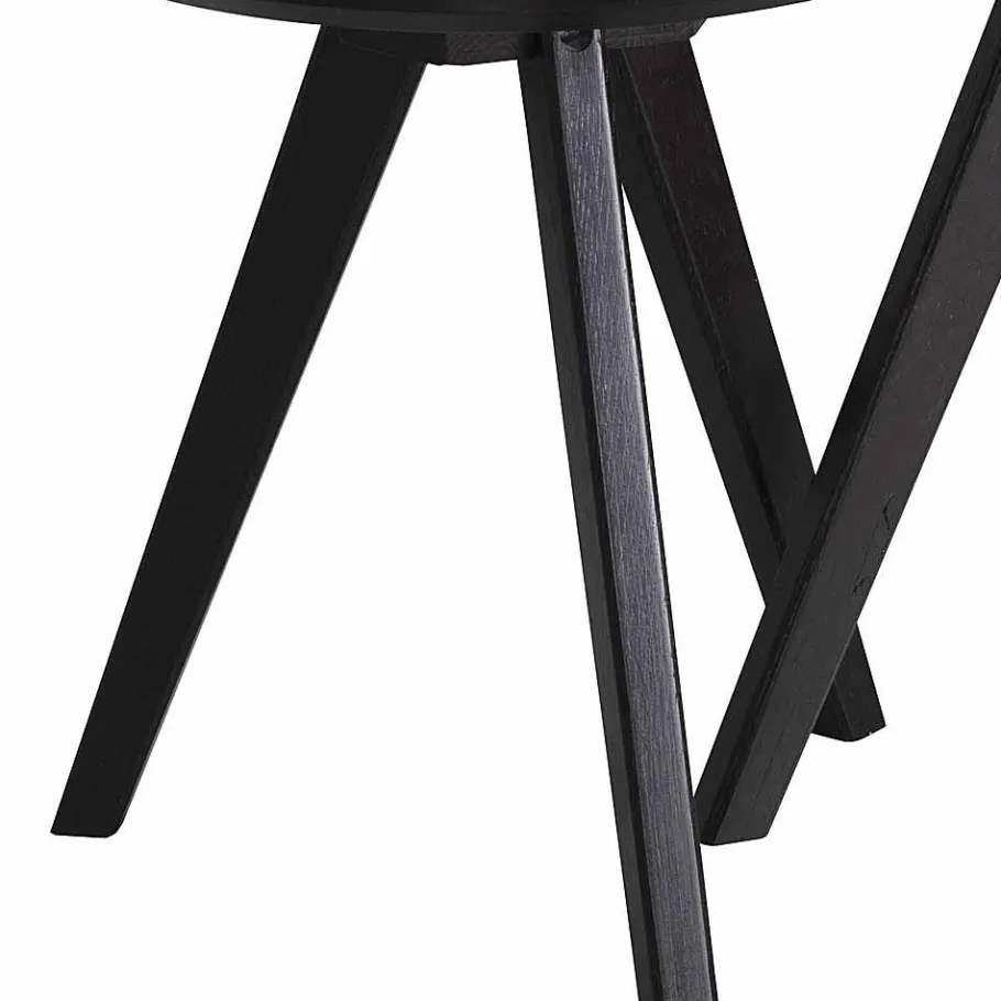 Clearance Wohnen Rundes Tisch Set in Schwarz - Vartana (zweiteilig)