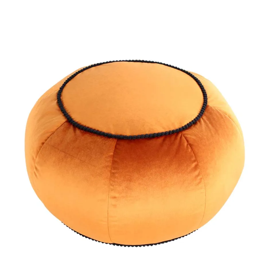 New Wohnen Rundes Yoga-Kissen in Bronze Samt - Colistran