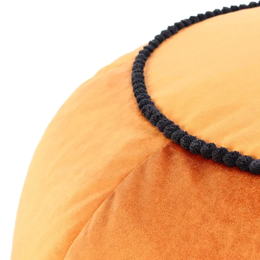 New Wohnen Rundes Yoga-Kissen in Bronze Samt - Colistran