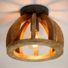 Clearance Wohnen Rustikale Deckenleuchte mit Holz Schirm - Dreamstar