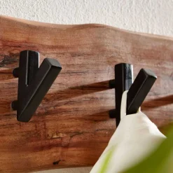 Outlet Wohnen Rustikale Hakenleiste mit Baumkante Akazie - Fulias