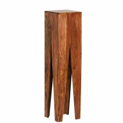 Outlet Wohnen Rustikale Holz Blumensäule Set Pisinon aus Sheesham (dreiteilig)