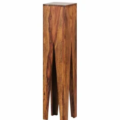 Outlet Wohnen Rustikale Holz Blumensäule Set Pisinon aus Sheesham (dreiteilig)