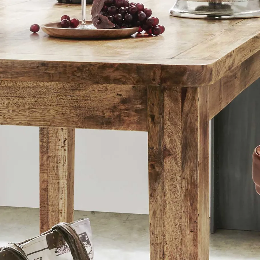 Outlet Wohnen Rustikaler Bartisch aus Mangobaum Massivholz - Facheto