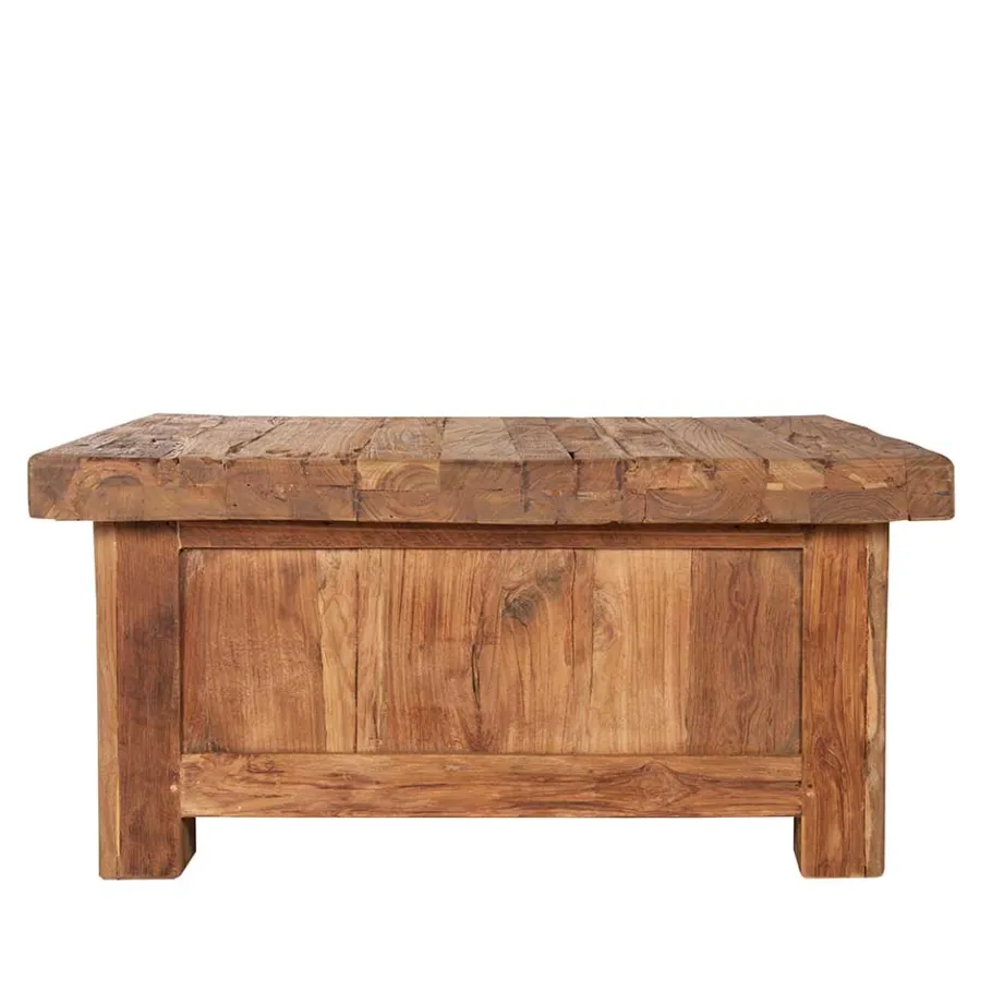 Wohnen Rustikaler Couchtisch Ragista aus Teak Recyclingholz