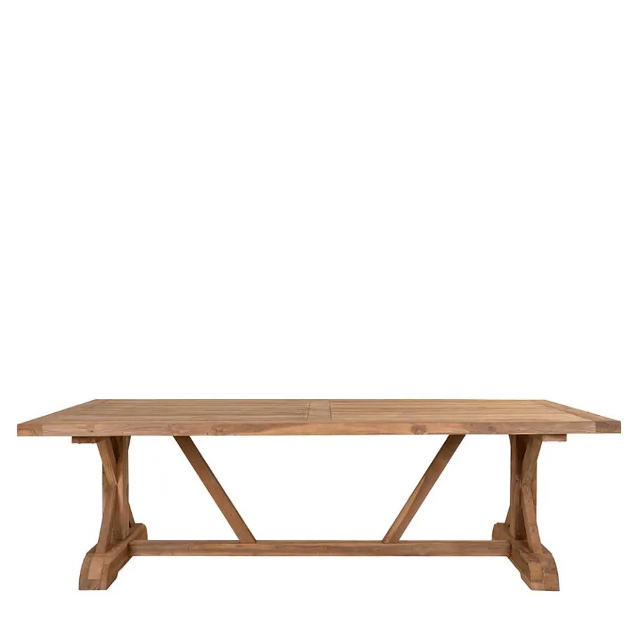 Best Wohnen Rustikaler Gartentisch aus Teak Massivholz - Acess