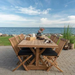 Best Wohnen Rustikaler Gartentisch aus Teak Massivholz - Acess