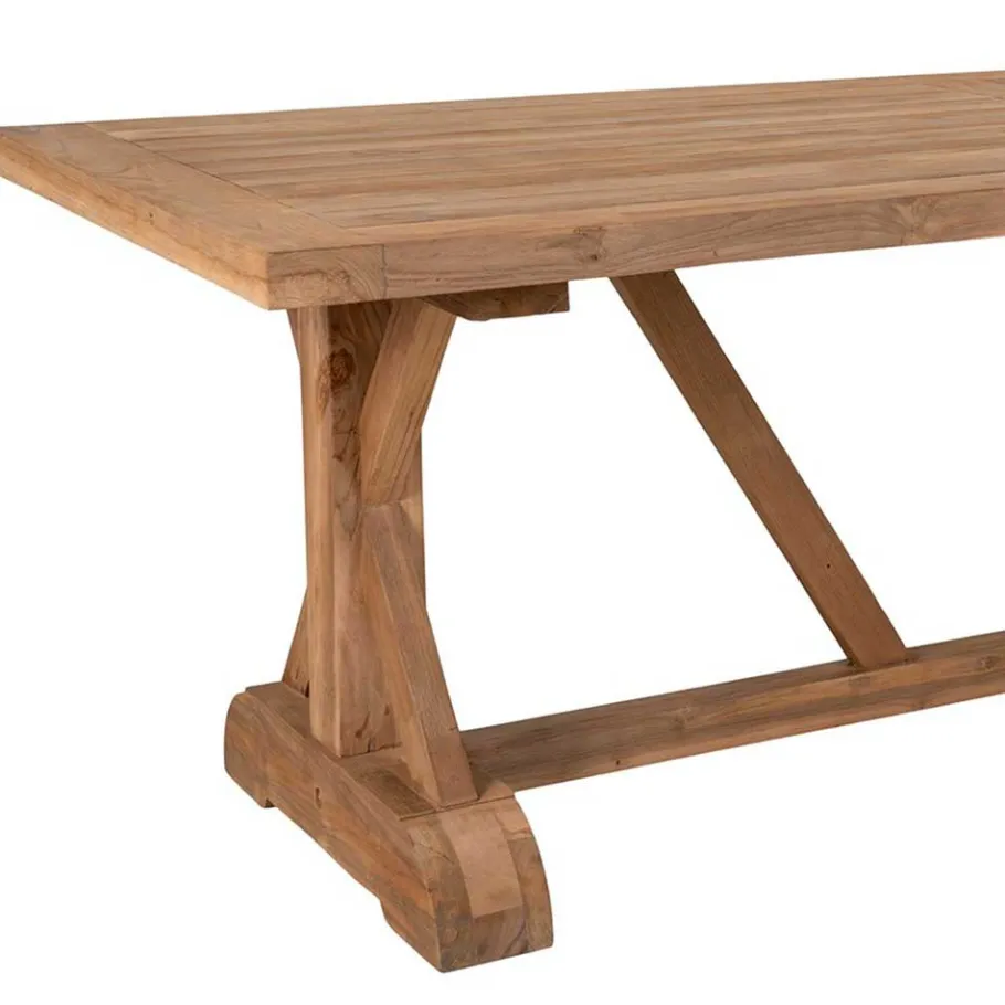 Best Wohnen Rustikaler Gartentisch aus Teak Massivholz - Acess