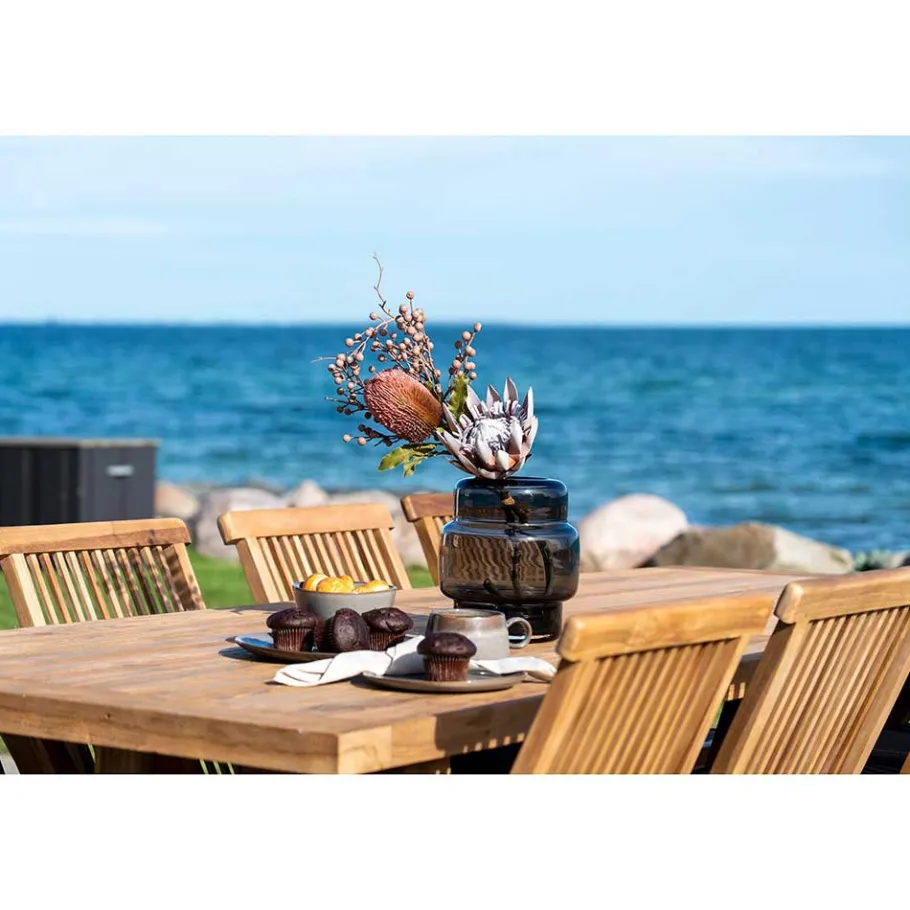 Best Wohnen Rustikaler Gartentisch aus Teak Massivholz - Acess
