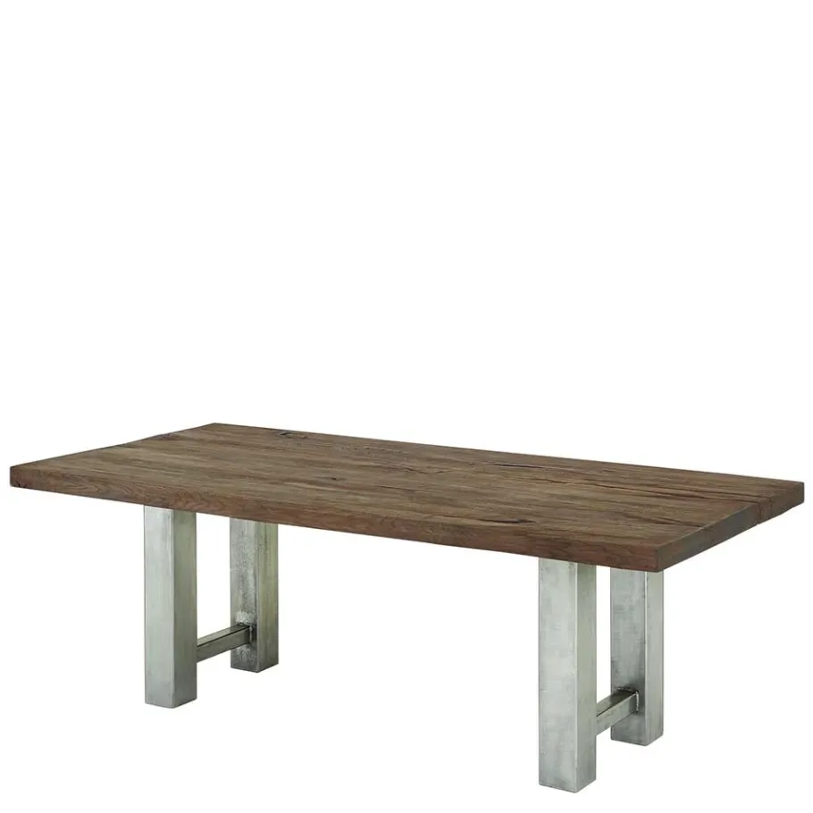 Discount Wohnen Rustikaler Industry Tisch mit Holz Wildeiche - Piave