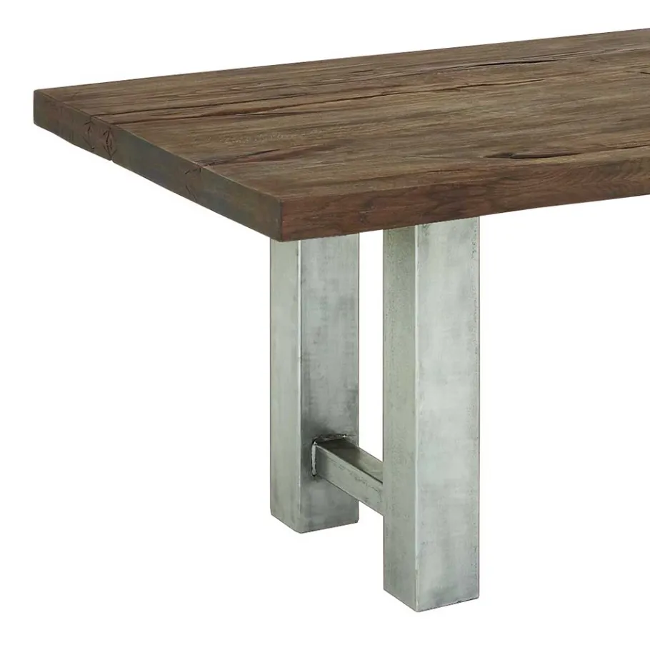 Discount Wohnen Rustikaler Industry Tisch mit Holz Wildeiche - Piave