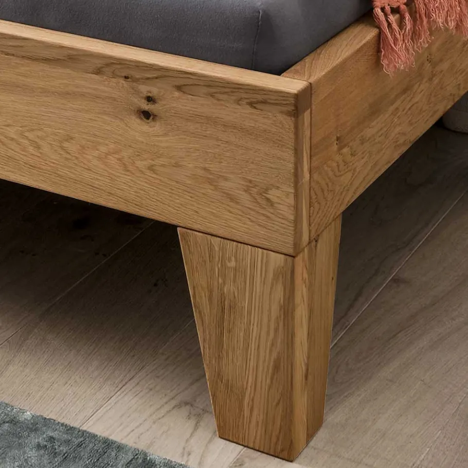 Outlet Wohnen Rustikales Bett Set mit Nachttischen - Yunves (dreiteilig)