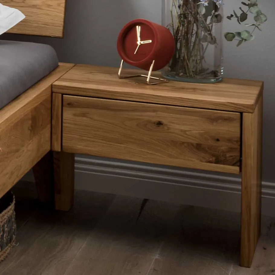 Outlet Wohnen Rustikales Bett Set mit Nachttischen - Yunves (dreiteilig)