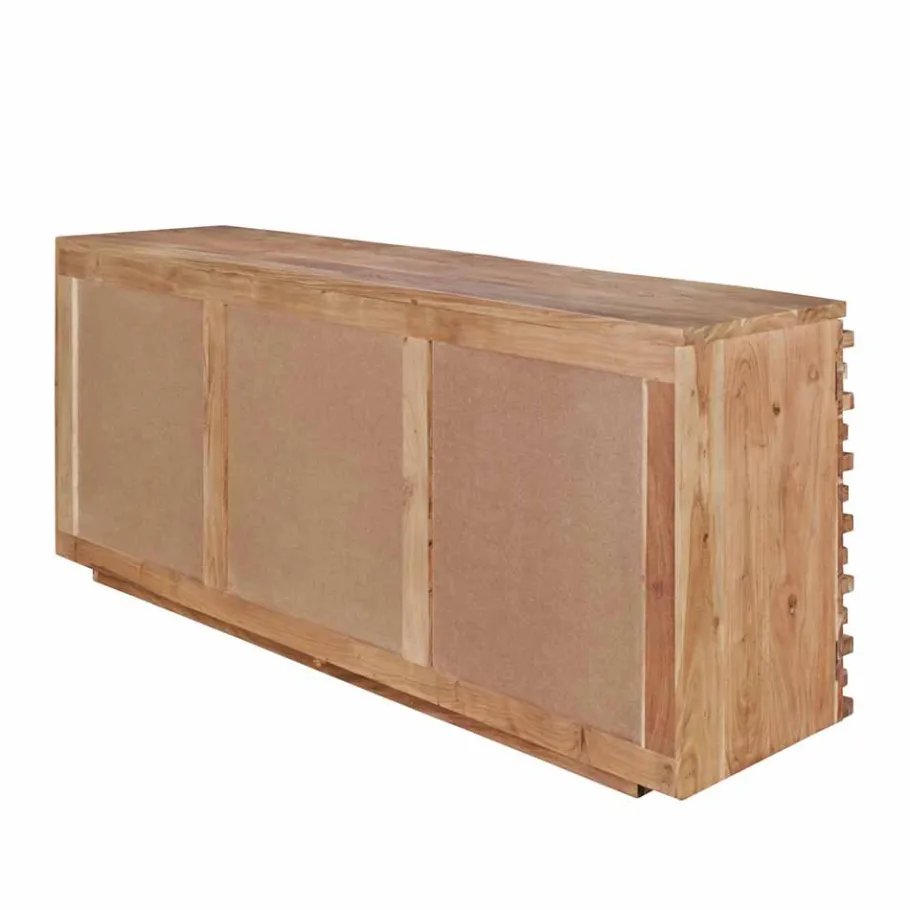 Outlet Wohnen Rustikales Design Sideboard Pisino aus Holz Akazie massiv
