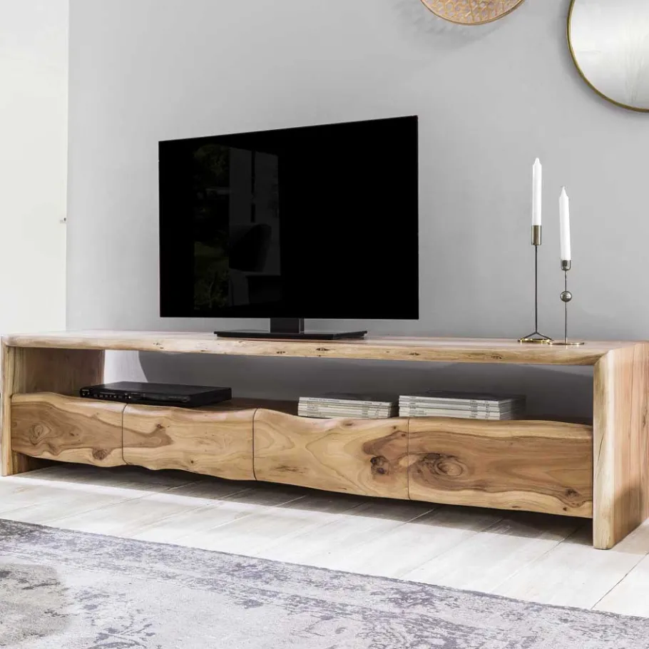 Best Wohnen Rustikales Lowboard mit Naturkante - Necrus