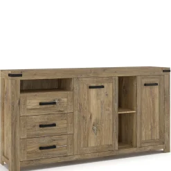 Online Wohnen Rustikal-modernes Sideboard in Eiche Dunkel - Ginetta