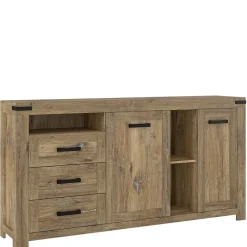 Online Wohnen Rustikal-modernes Sideboard in Eiche Dunkel - Ginetta