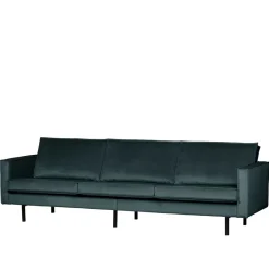 New Wohnen Samt 3 Sitzer Couch in Blau - Fledos