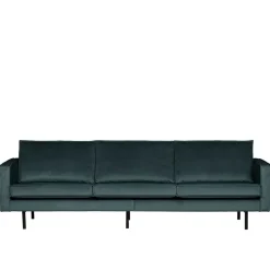 New Wohnen Samt 3 Sitzer Couch in Blau - Fledos