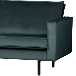 New Wohnen Samt 3 Sitzer Couch in Blau - Fledos