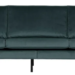 New Wohnen Samt 3 Sitzer Couch in Blau - Fledos