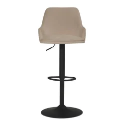 Wohnen Samt Barstuhl in Beige - Heats