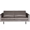 Best Wohnen Samt Couch in Taupe Museo im Retro Design
