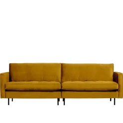 Clearance Wohnen Samt Dreisitzer Couch in Ocker - Nustra