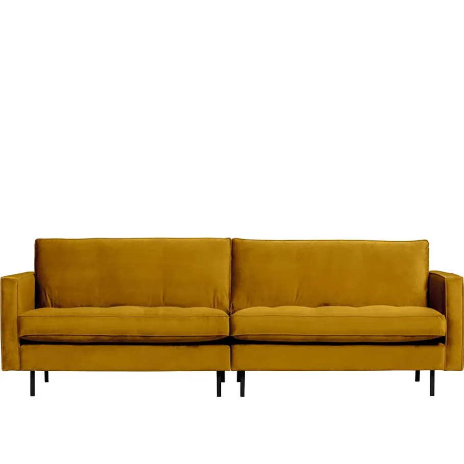 Clearance Wohnen Samt Dreisitzer Couch in Ocker - Nustra