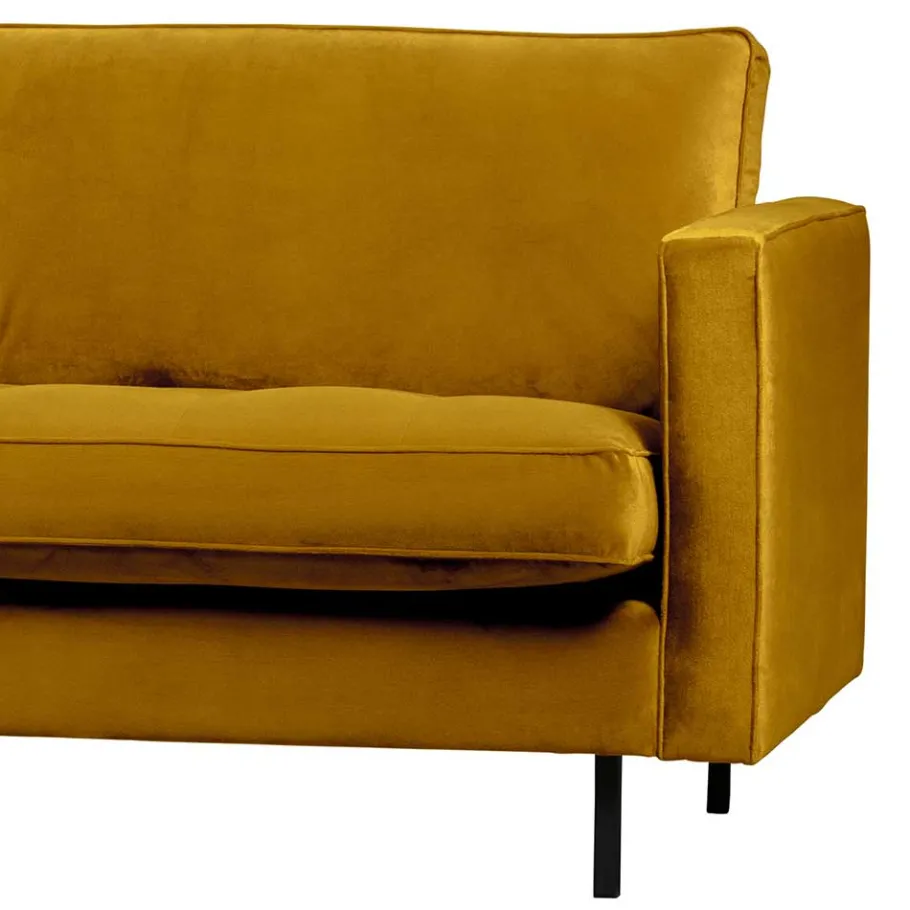 Clearance Wohnen Samt Dreisitzer Couch in Ocker - Nustra