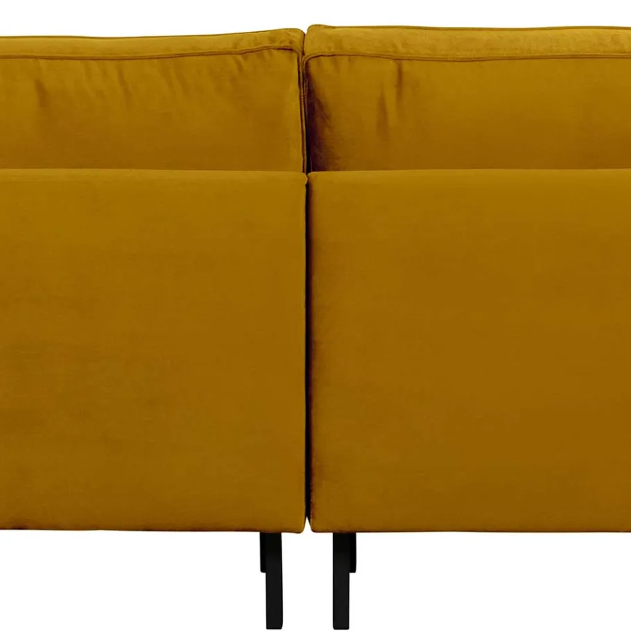 Clearance Wohnen Samt Dreisitzer Couch in Ocker - Nustra
