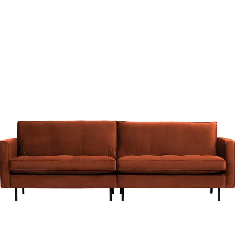 Sale Wohnen Samt Dreisitzer Couch in Rost Braun - Naryon