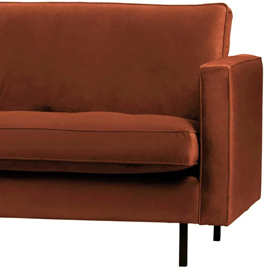 Sale Wohnen Samt Dreisitzer Couch in Rost Braun - Naryon