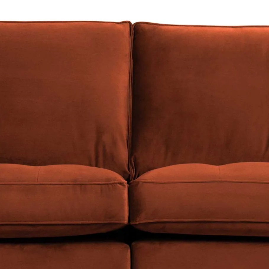 Sale Wohnen Samt Dreisitzer Couch in Rost Braun - Naryon