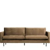 Discount Wohnen Samt Dreisitzer in Taupe - Museo