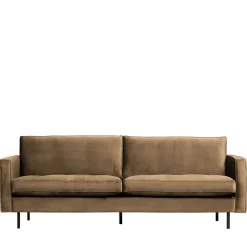Discount Wohnen Samt Dreisitzer in Taupe - Museo