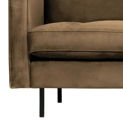 Discount Wohnen Samt Dreisitzer in Taupe - Museo