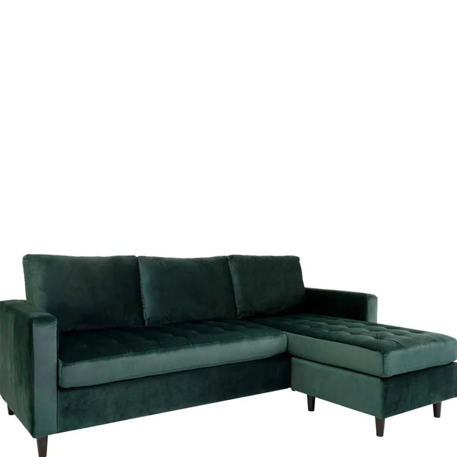 Online Wohnen Samt Ecksofa Schenkel links oder rechts - Ciacoga