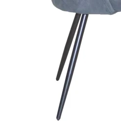 Sale Wohnen Samt Esstischstühle in Grau - Verona (4er Set)