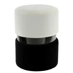 Outlet Wohnen Samt Hocker in Creme & Schwarz - Gilianoa