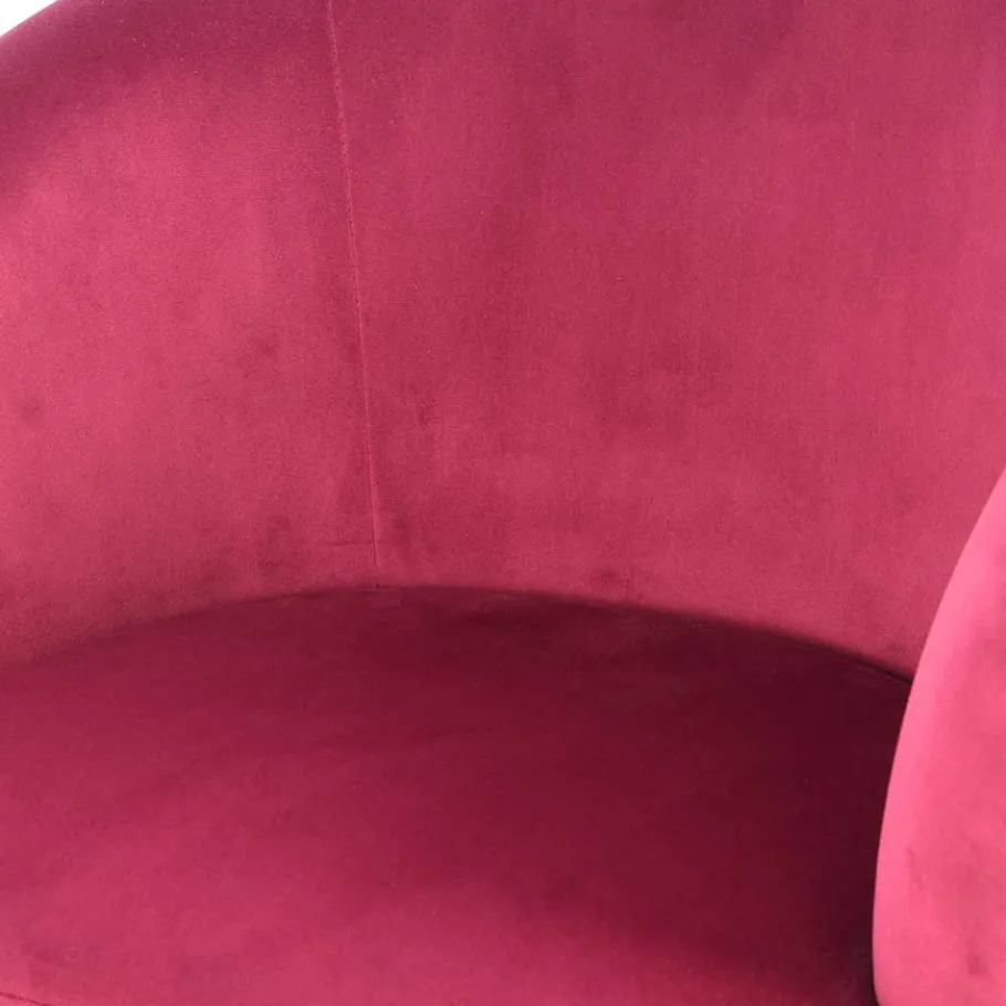 Outlet Wohnen Samt Kindersessel in Pink mit Fransen - Lagada