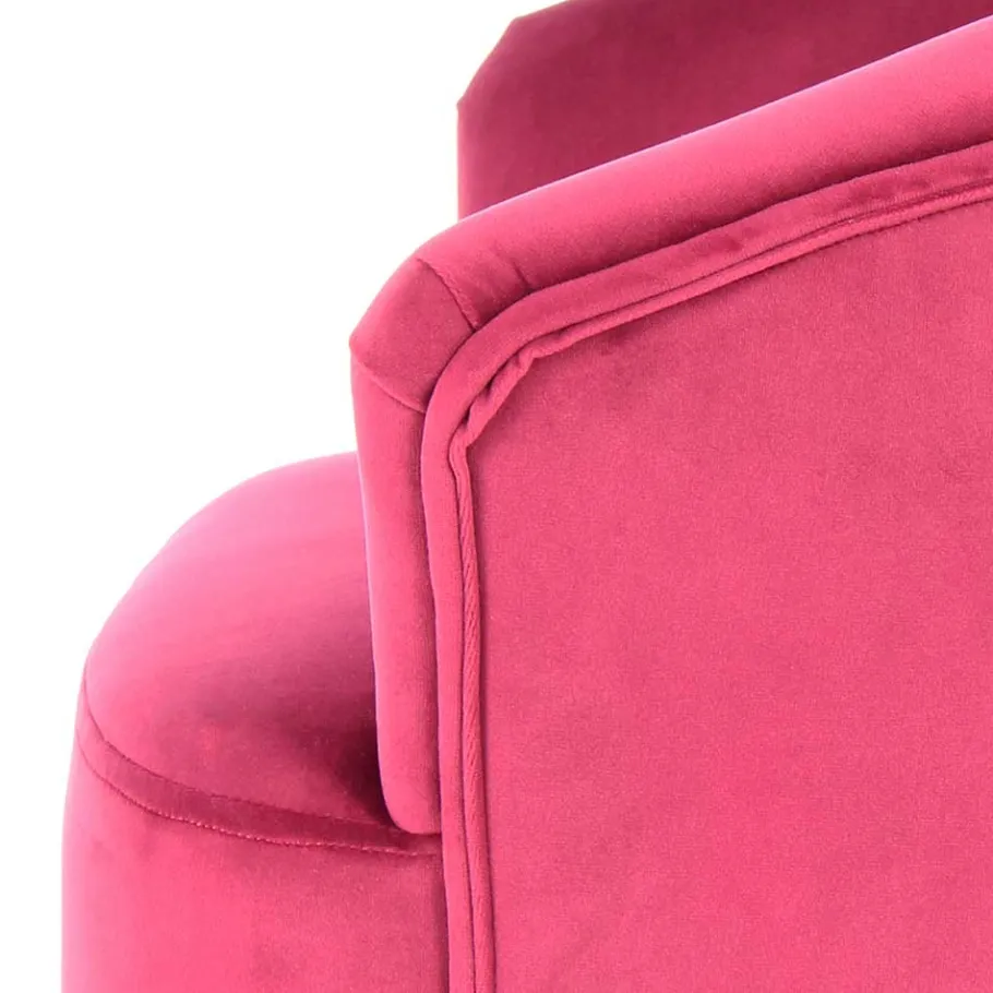 Outlet Wohnen Samt Kindersessel in Pink mit Fransen - Lagada