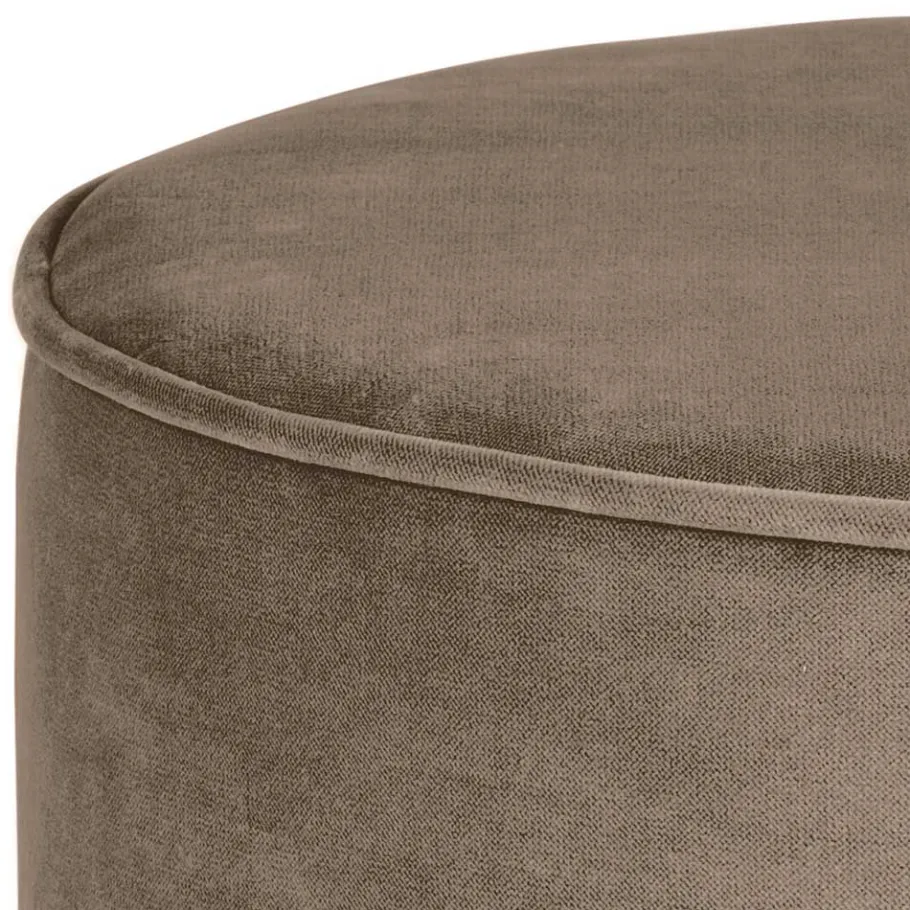New Wohnen Samt Polsterhocker im Zylinder Design - Griffina