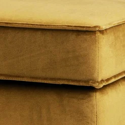 Clearance Wohnen Samt Polsterhocker in Honig Gelb - Saguan
