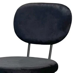 New Wohnen Samt Polsterstühle in Schwarz - Siao (2er Set)