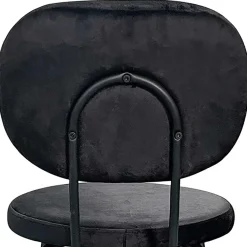 New Wohnen Samt Polsterstühle in Schwarz - Siao (2er Set)